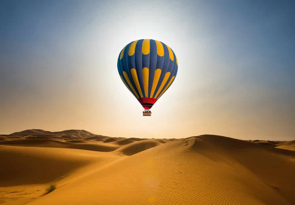 Dubai's Heißluftballonfahrt